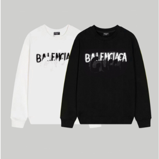 Balenciaga x Gucci 23S New Art Graffiti Print Crew Neck Sweatshirt